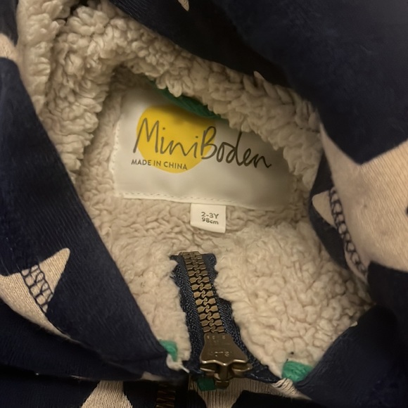 Mini Boden Star Fleece Hoodie 2-3T - Picture 2 of 3